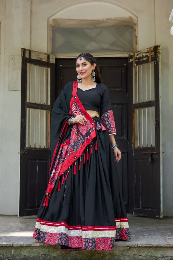 pure cotton chaniya choli set.