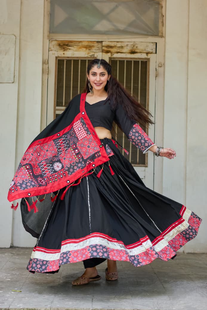 pure cotton chaniya choli set.