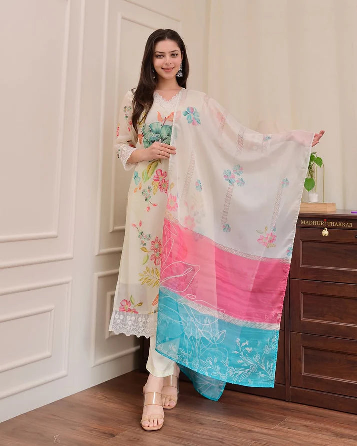 Reshmi Orgenza Dupatta Pant Set